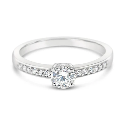 Sterling Silver Round Cubic Zirconia Ring 148067