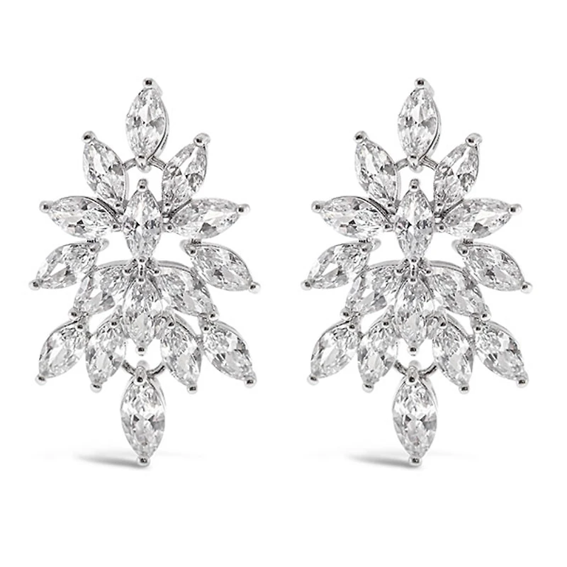 Bridal Silver Cubic Zirconia Necklace & Earrings Set