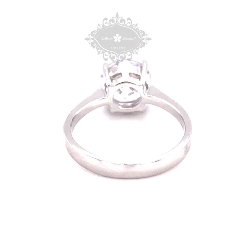 Sterling Silver Cubic Zirconia Solitaire Ring 118063
