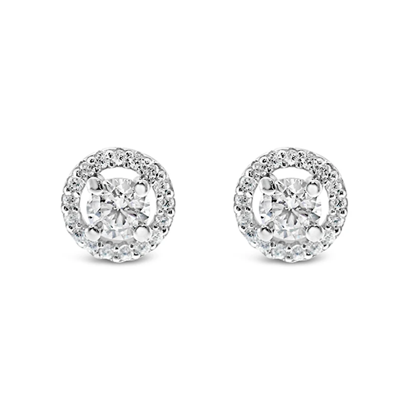 Sterling Silver Cubic Zirconia Round Studs 139378