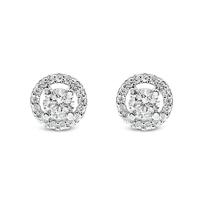 Sterling Silver Cubic Zirconia Round Studs 139378