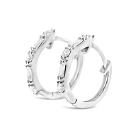 Sterling Silver Cubic Zirconia Huggie Earrings 146505