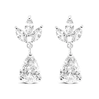 Bridal Silver Cubic Zirconia Necklace & Earrings Set