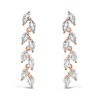 Bridal Rosegold Cubic Zirconia Necklace & Earrings Set
