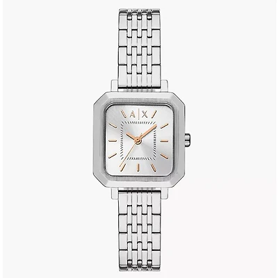 Armani Exchange Three-Hand Stainless Steel Watch 153657