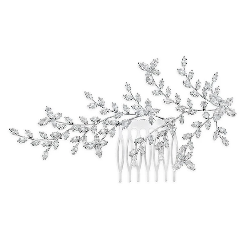 Bridal Silver Cubic Zirconia Hair Comb