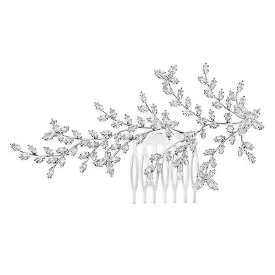 Bridal Silver Cubic Zirconia Hair Comb