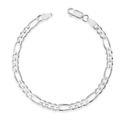 Sterling Silver 4.3mm Figaro 7" Bracelet 142098
