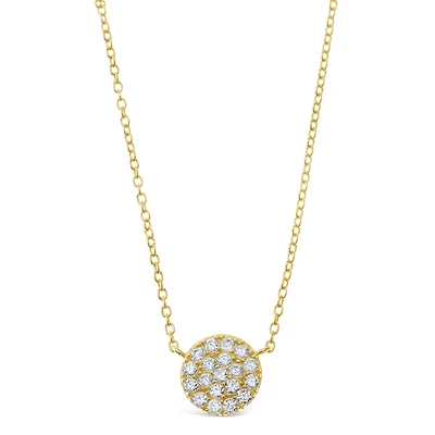 Yellow Gold Plated Sterling Silver Cubic Zirconia Necklace 129277