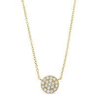 Yellow Gold Plated Sterling Silver Cubic Zirconia Necklace 129277