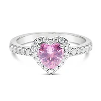 Sterling Silver Cubic Zirconia Heart Ring