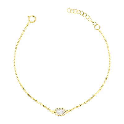 Gold Plated Sterling Silver Cubic Zirconia Bracelet
