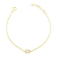 Gold Plated Sterling Silver Cubic Zirconia Bracelet