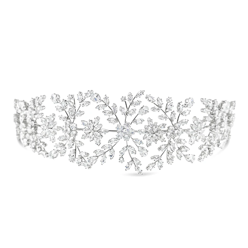 Bridal Silver Cubic Zirconia Headband