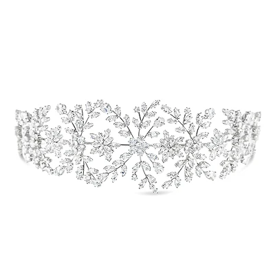 Bridal Silver Cubic Zirconia Headband
