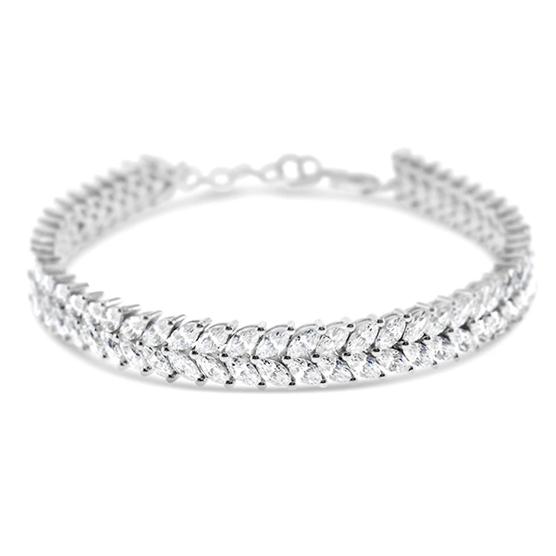 Sterling Silver Cubic Zirconia Tennis Bracelet 144939