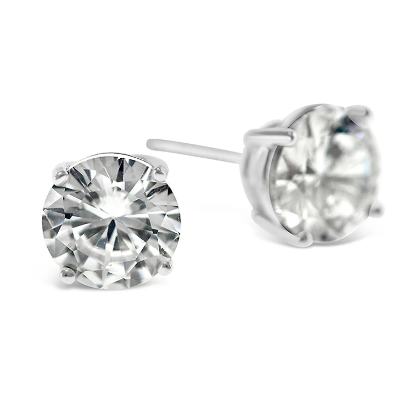 Sterling Silver Cubic Zirconia Round 8mm Studs 9001459