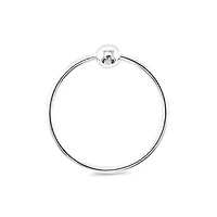 Sterling Silver Plain 10mm Nose Hoop With Ball 146214
