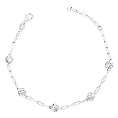 Sterling Silver Cubic Zirconia Bracelet 153060
