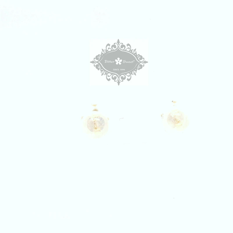 10k Yellow Gold Cubic Zirconia Flower Studs Earrings 153785
