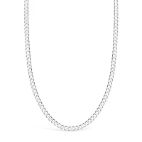 Sterling Silver 4.5mm Cuban Link 24" Chain Necklace 142106