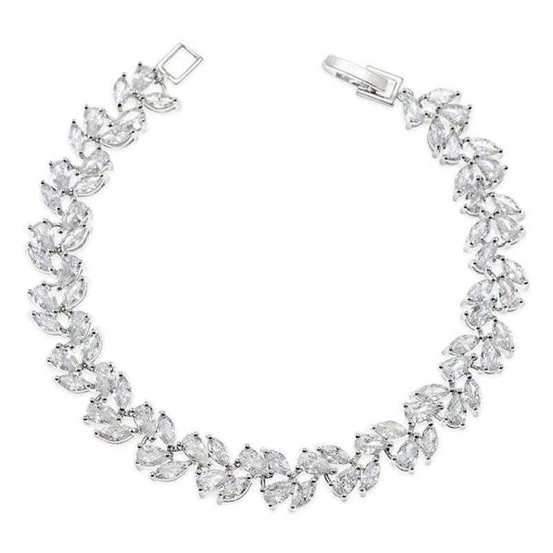 Bridal Cubic Zirconia Silver Bracelet 145887