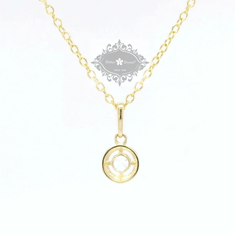 10k Yellow Gold Cubic Zirconia Pendant