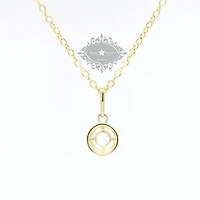10k Yellow Gold Cubic Zirconia Pendant