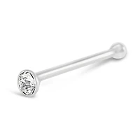 Sterling Silver Crystal 1.5mm Ball End Nose Stud 142908