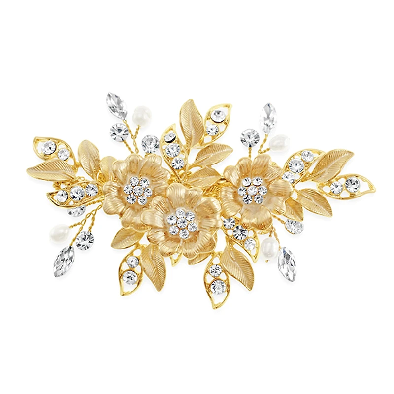Bridal Flower Wire Gold Hairclip 152409