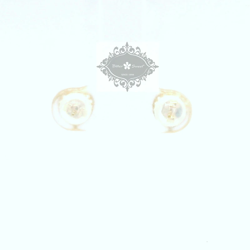 10k Yellow Gold Cubic Zirconia Studs Earrings