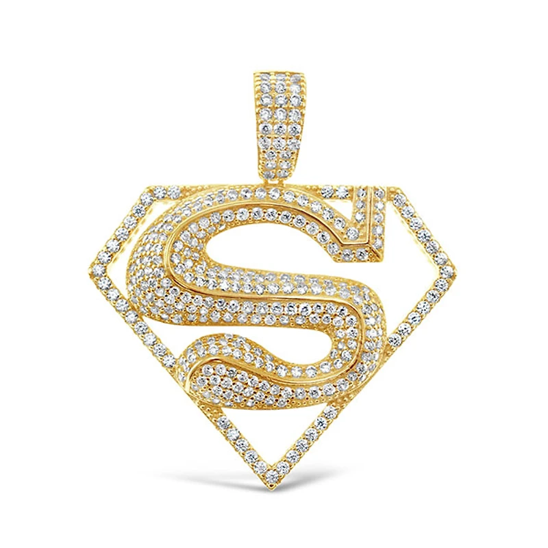 Gold Plated Sterling Silver Cubic Zirconia Pendant 142550