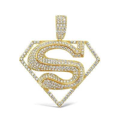 Gold Plated Sterling Silver Cubic Zirconia Pendant 142550