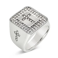 Men's Stainless Steel Cubic Zirconia Ring 141216