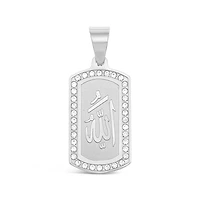 Stainless Steel Allah Crystal Pendant 150678