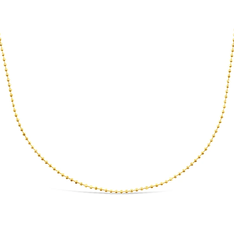 Gold Plated Sterling Silver Bead Chain 142224