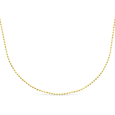 Gold Plated Sterling Silver Bead Chain 142224