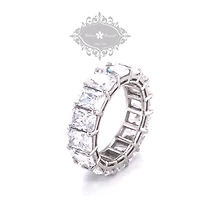 Sterling Silver Cubic Zirconia Eternity Ring