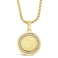 Stainless Steel Gold Allah Necklace 142826