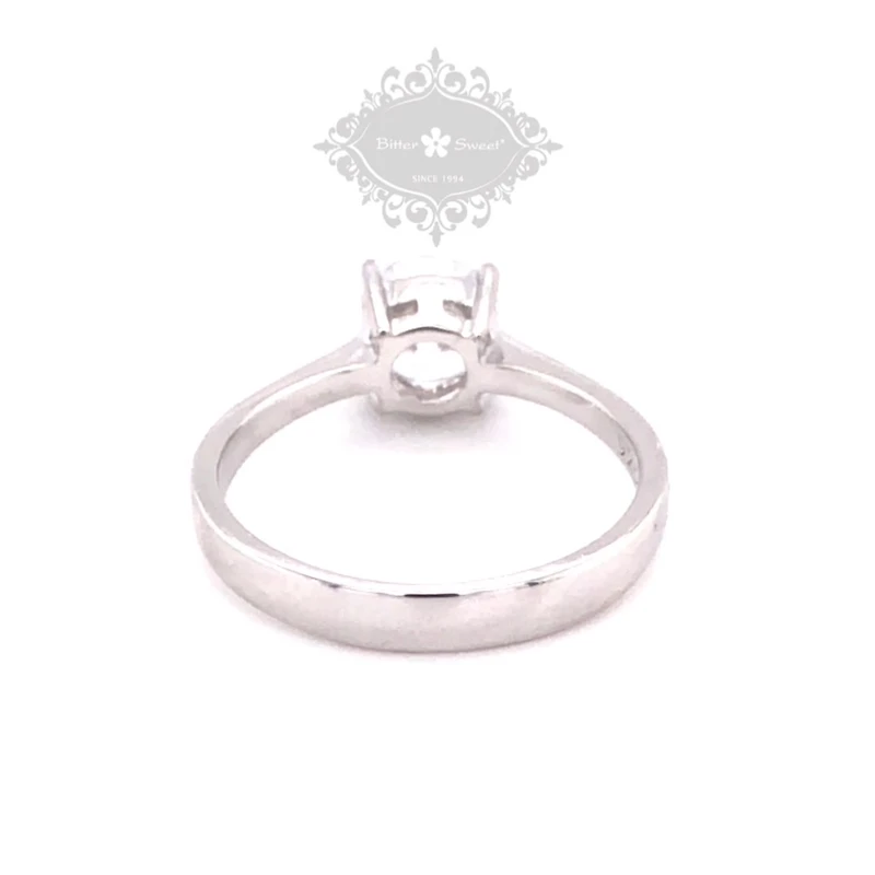 Sterling Silver Cubic Zirconia Solitaire Ring