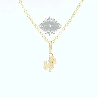 10k Yellow Gold Cubic Zirconia Dog Pendant 153729