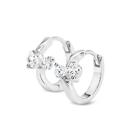 Sterling Silver Cubic Zirconia Huggie Earrings