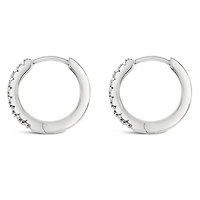 Sterling Silver Cubic Zirconia Huggies 132842
