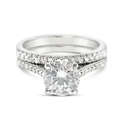 Sterling Silver Cubic Zirconia Round Set Ring 125807