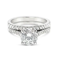 Sterling Silver Cubic Zirconia Round Set Ring 125807