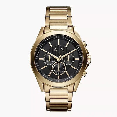 Armani Exchange Chronograph Gold-Tone Steel Watch 144224