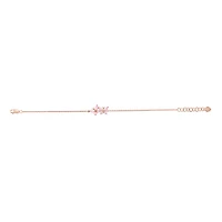 Rosegold Plated Sterling Silver Cubic Zirconia Butterfly Bracelet 146389