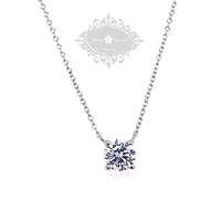 Sterling Silver Cubic Zirconia Round  7mm 8 Heart 8 Arrow Cut Necklace 143474