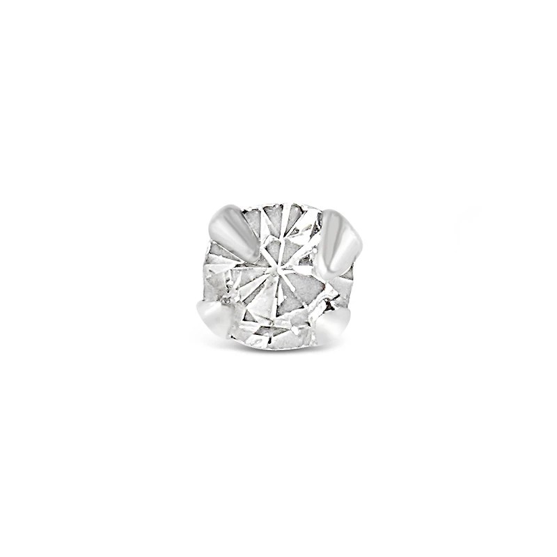 Sterling Silver Crystal 1.5mm Straight Nose Stud 136698