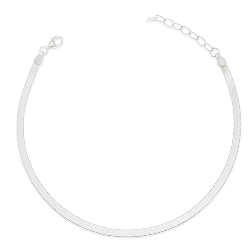 Sterling Silver 2mm Snake Anklet 149388